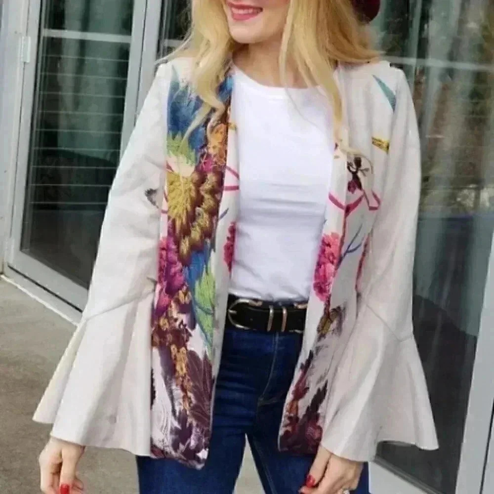 COUTURE DOLLZ Suede Digital Print Jacket
